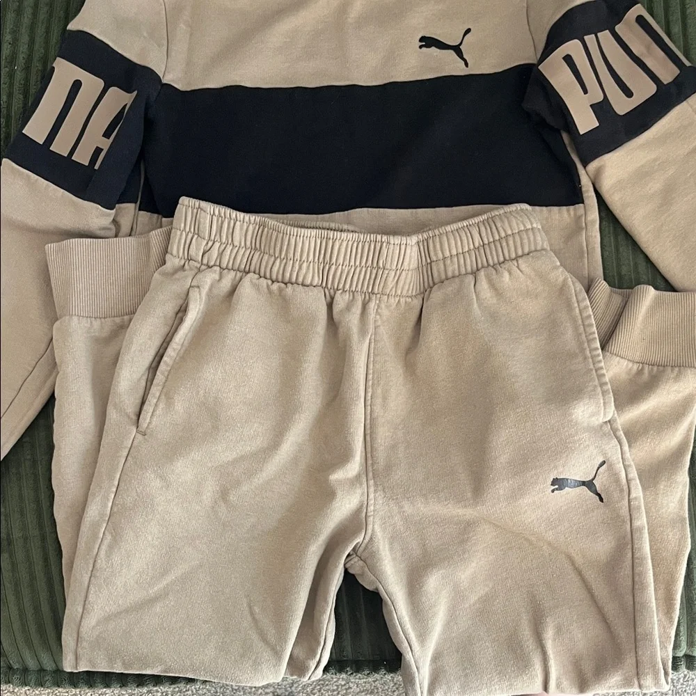 Puma Beige and Black Athletic Set - Picture 3 of 3